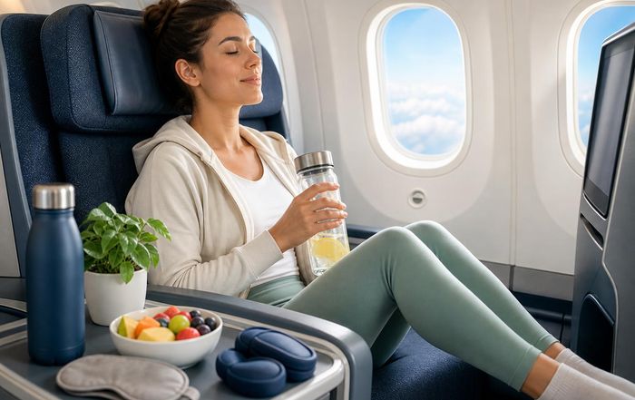 Article Image for How to Stay Healthy on Long-Haul International Flights